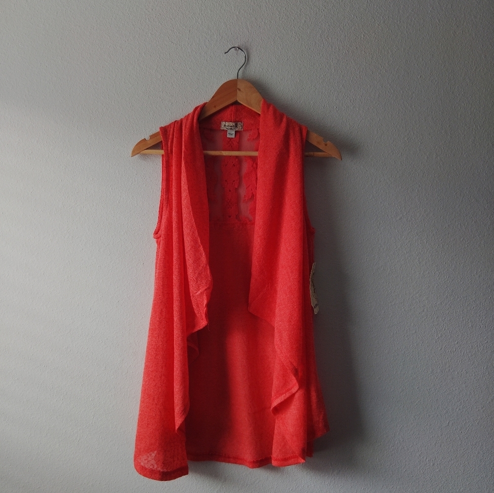 One World Sleeveless Cardigan